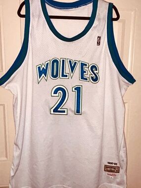 Mitchell & Ness White Hardwood Classics NBA Jersey Big & Tall size 56